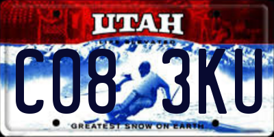 UT license plate C083KU