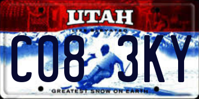 UT license plate C083KY