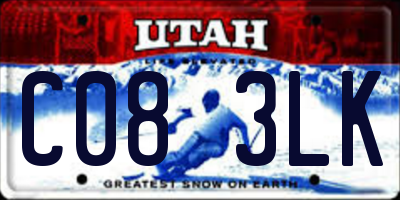 UT license plate C083LK