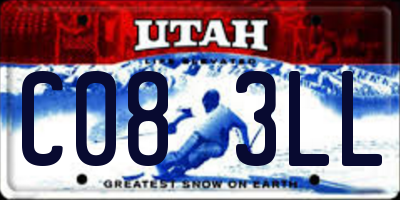 UT license plate C083LL