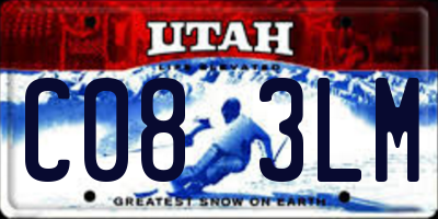 UT license plate C083LM
