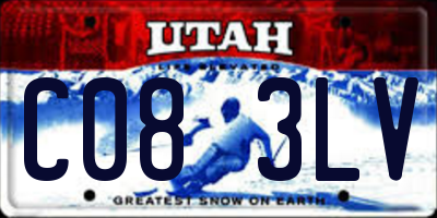 UT license plate C083LV