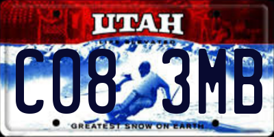UT license plate C083MB