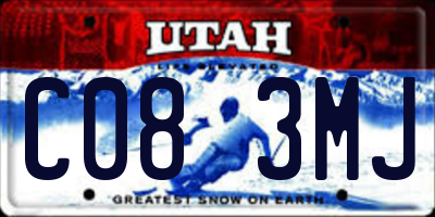 UT license plate C083MJ