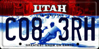 UT license plate C083RH