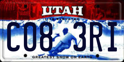UT license plate C083RI