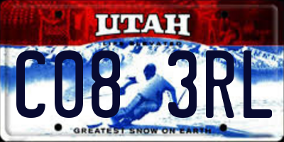 UT license plate C083RL