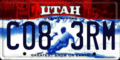 UT license plate C083RM
