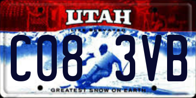 UT license plate C083VB