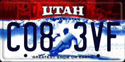 UT license plate C083VF