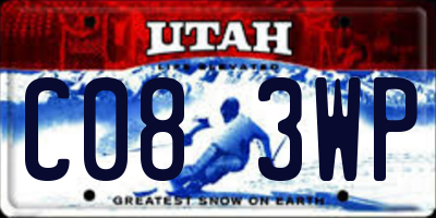 UT license plate C083WP