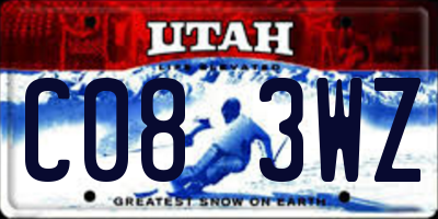UT license plate C083WZ
