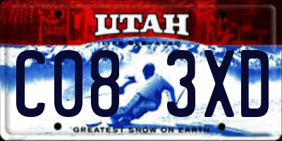 UT license plate C083XD