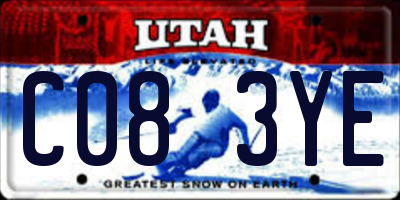 UT license plate C083YE