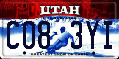 UT license plate C083YI