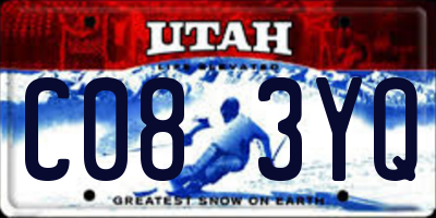 UT license plate C083YQ