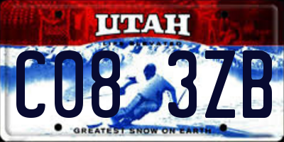 UT license plate C083ZB