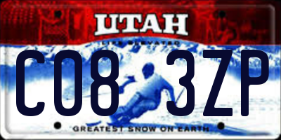 UT license plate C083ZP