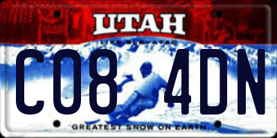 UT license plate C084DN