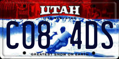 UT license plate C084DS