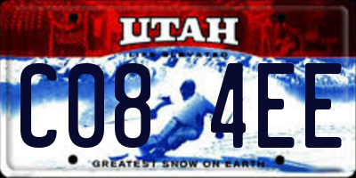 UT license plate C084EE