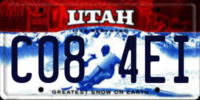 UT license plate C084EI