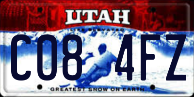 UT license plate C084FZ