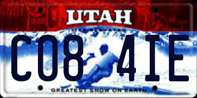 UT license plate C084IE