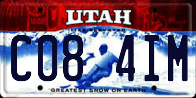 UT license plate C084IM