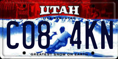 UT license plate C084KN