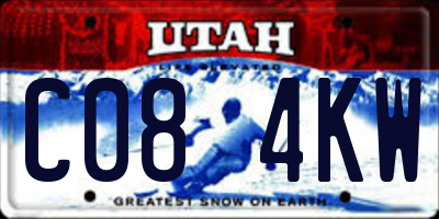 UT license plate C084KW