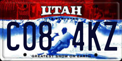 UT license plate C084KZ