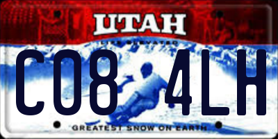 UT license plate C084LH