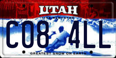 UT license plate C084LL