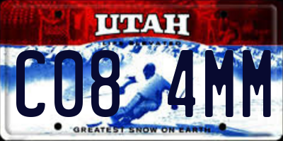 UT license plate C084MM