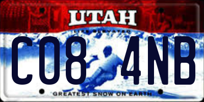 UT license plate C084NB