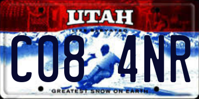 UT license plate C084NR