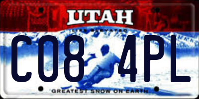 UT license plate C084PL