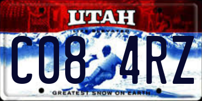 UT license plate C084RZ