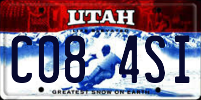 UT license plate C084SI