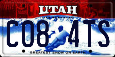 UT license plate C084TS