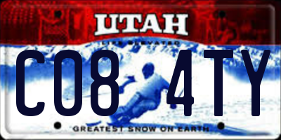 UT license plate C084TY