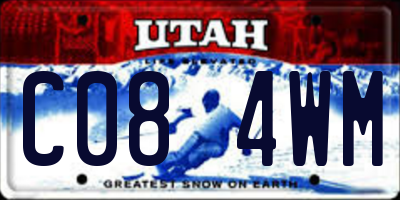 UT license plate C084WM