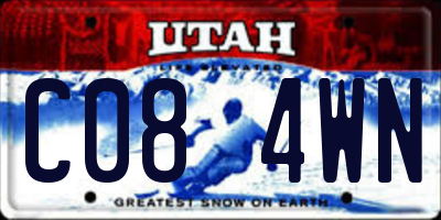 UT license plate C084WN