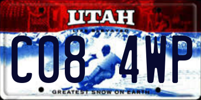 UT license plate C084WP
