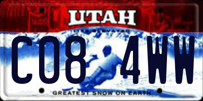 UT license plate C084WW