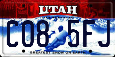 UT license plate C085FJ