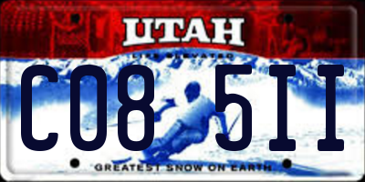 UT license plate C085II