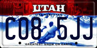 UT license plate C085JJ