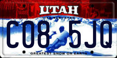 UT license plate C085JQ